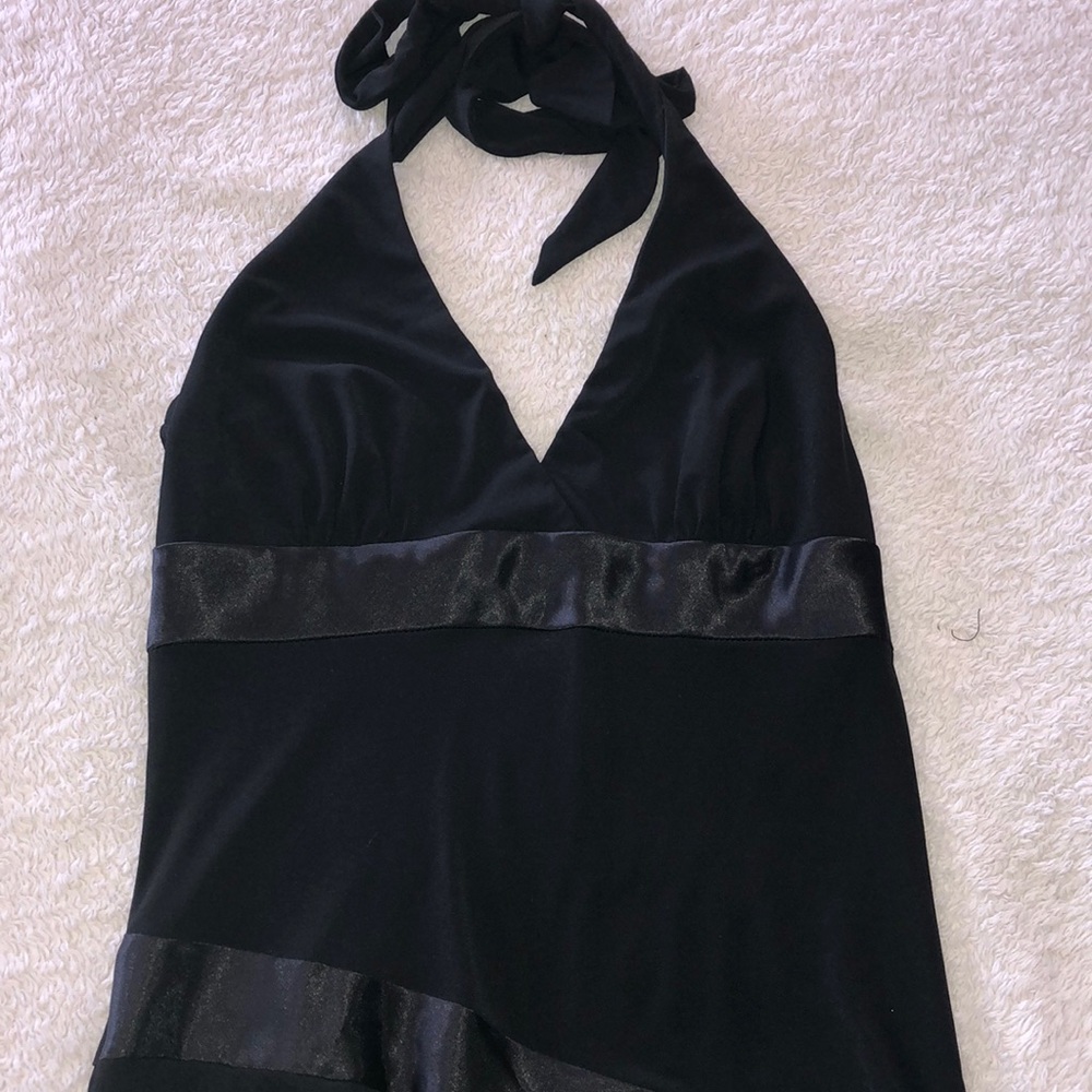Black halter dress